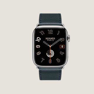 Series 9 case & Band Apple Watch Hermès Single Tour 45 mm | Hermès 